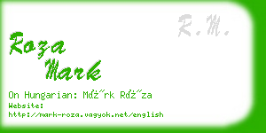 roza mark business card